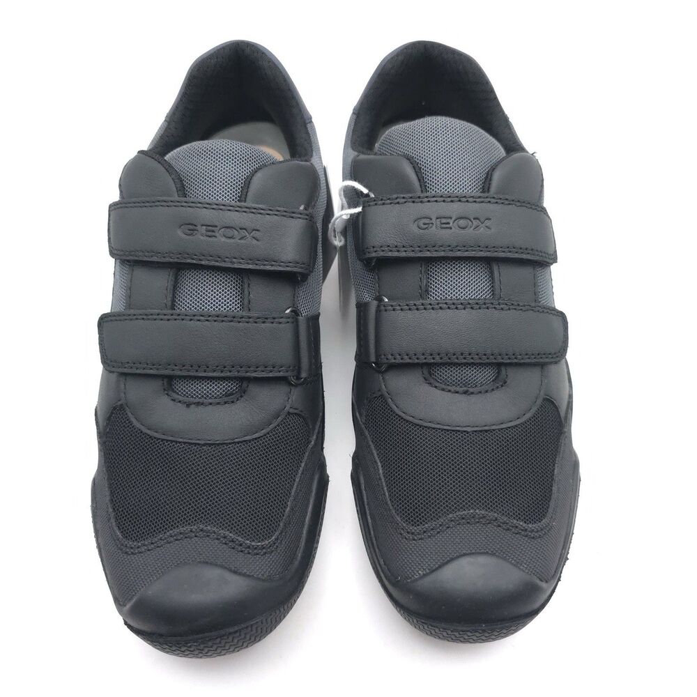 GEOX RESPIRA New Wader LEATHER Sneakers Shoes 6.5 Big Kids‎ Black ITALIAN PATENT